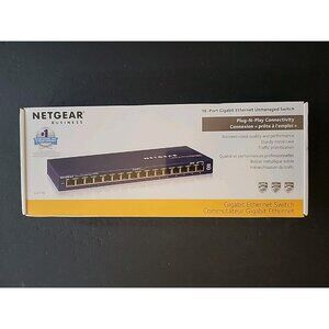 Netgear GS116NA 16 Port Rack Mountable Ethernet Switch NIB NEW FACTORY SEALED